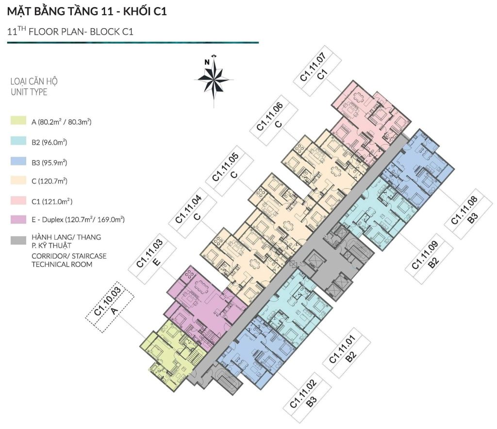 mat bang diamond centery thap c1 tang 11