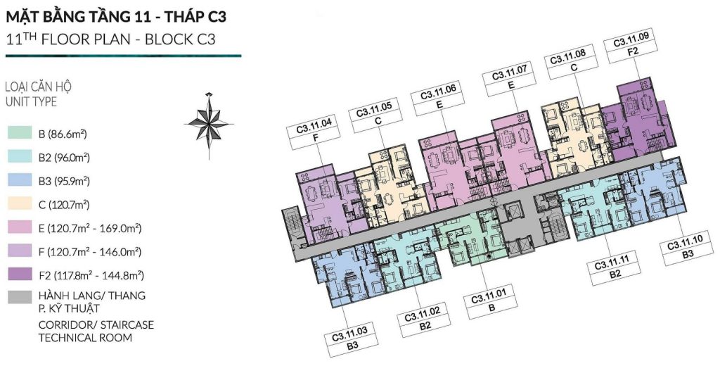 mat bang diamond centery thap c3 tang 11
