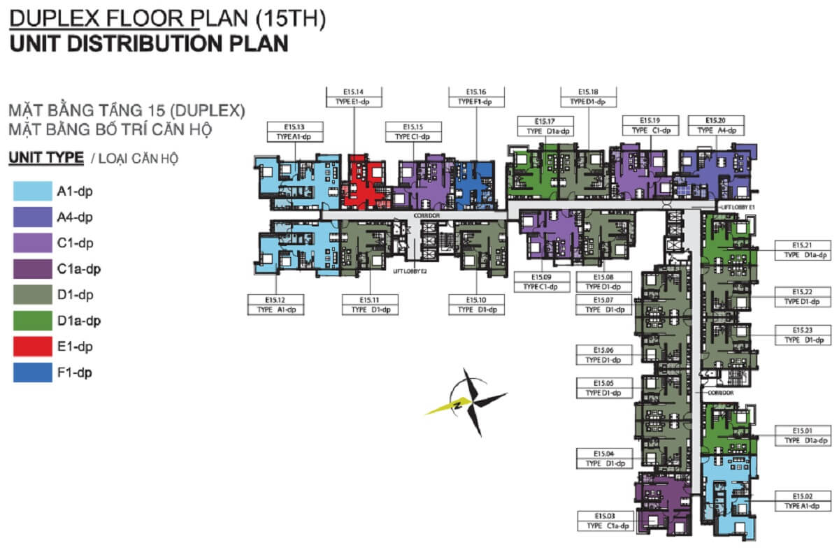 mat bang tang 15 block e chung cu emerald celadon