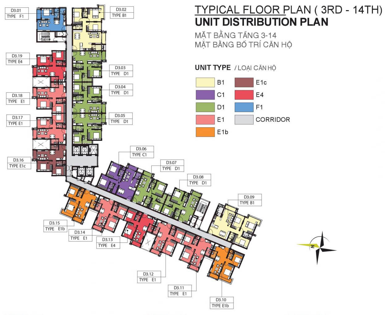 mat bang tang 3 14 block d chung cu emerald celadon