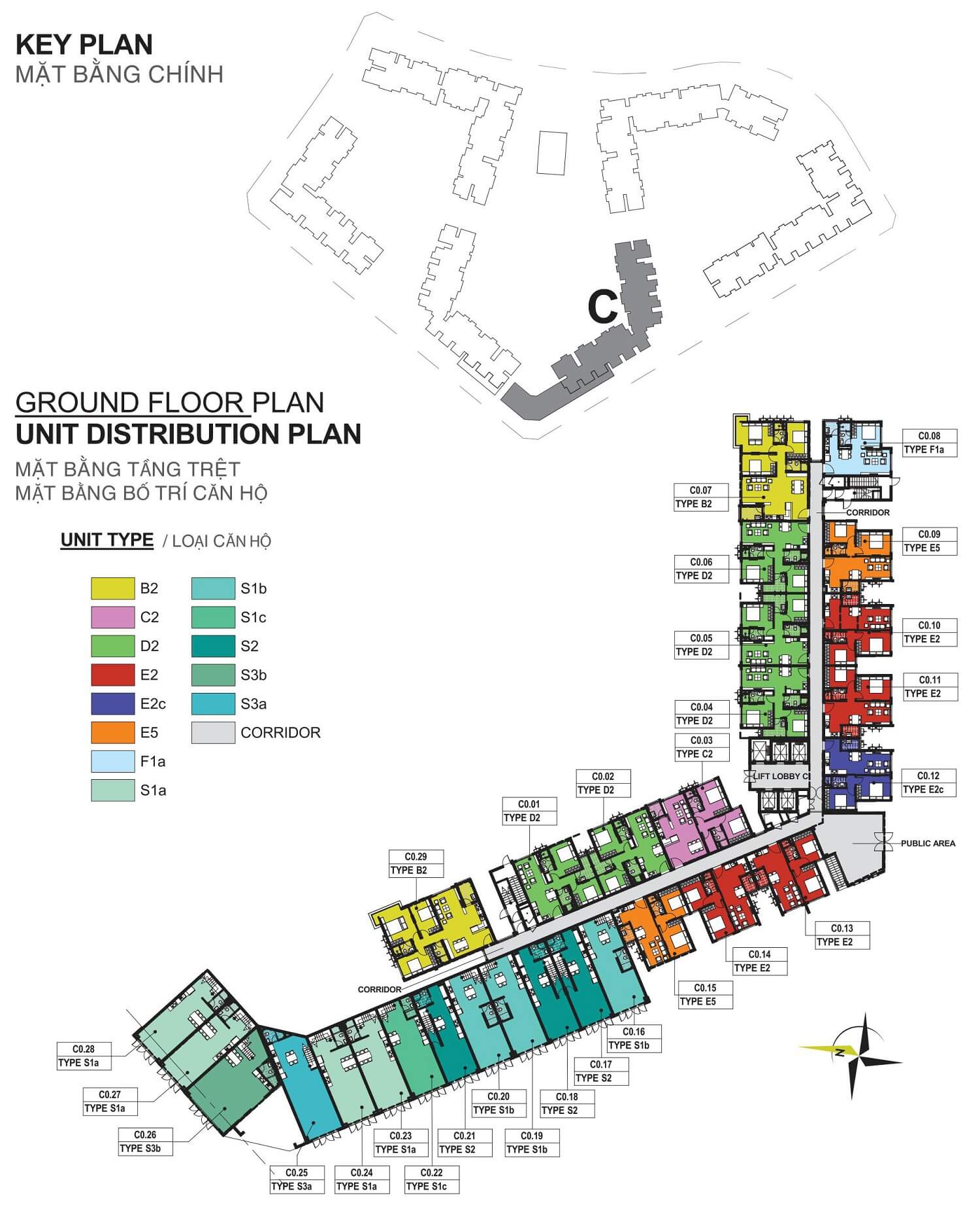 mat bang tang tret block c chung cu emerald celadon